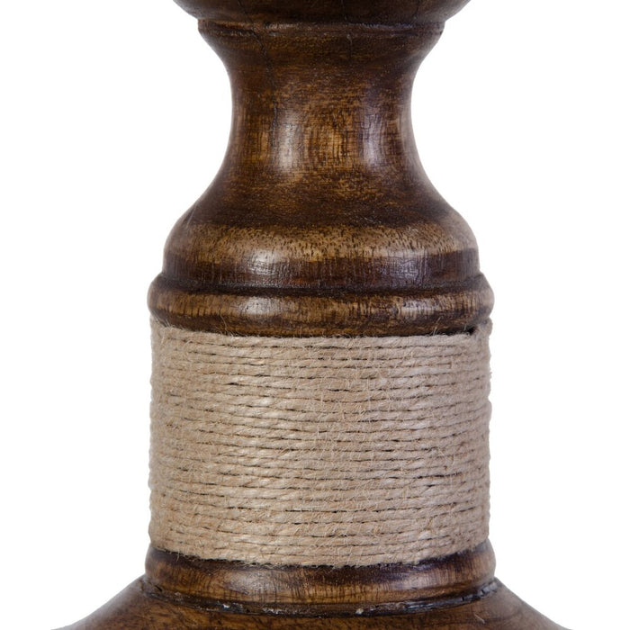 Set de Suporturi de Lumânări Maro Fier Lemn de mango 14 x 14 x 38 cm (3 Unități)