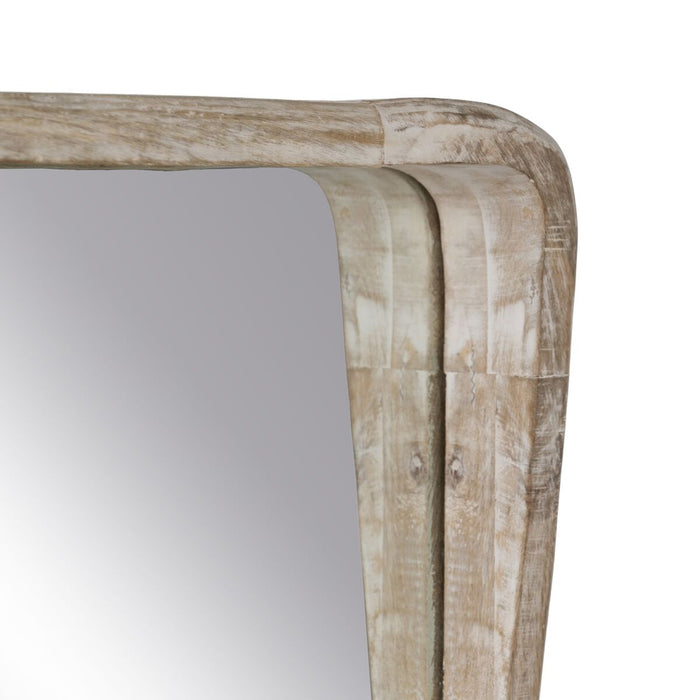 Oglindă de perete 48,5 x 7 x 123 cm Lemn Alb