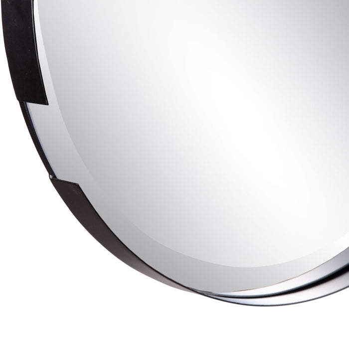 Oglindă de perete 41 x 3 x 41 cm Negru Metal