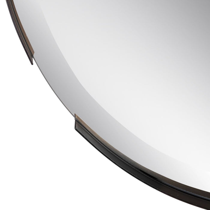 Oglindă de perete 41 x 3 x 41 cm Negru Metal