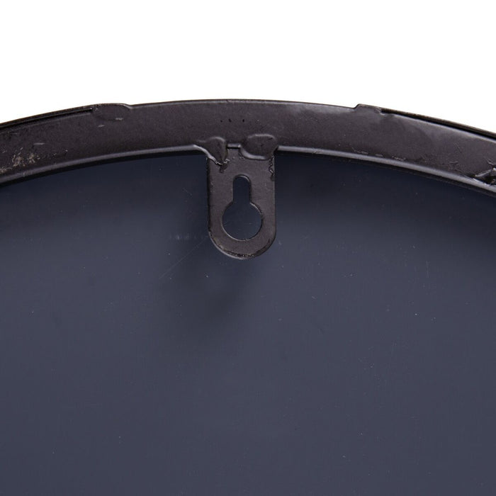 Oglindă de perete 41 x 3 x 41 cm Negru Metal