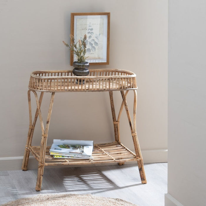Mobilier pentru Hol 76,2 x 26 x 76,2 cm Natural Bambus