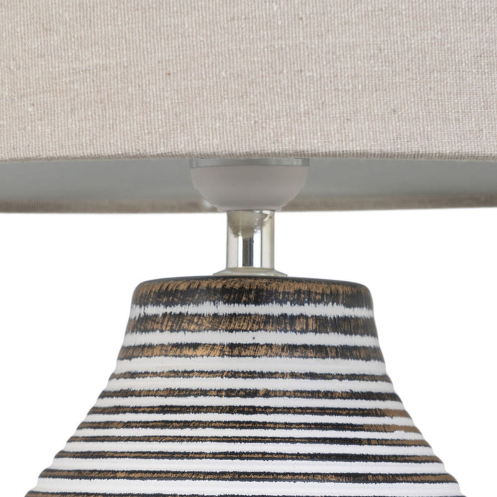 Lampă de masă 32 x 32 x 54 cm Ceramică Natural Alb