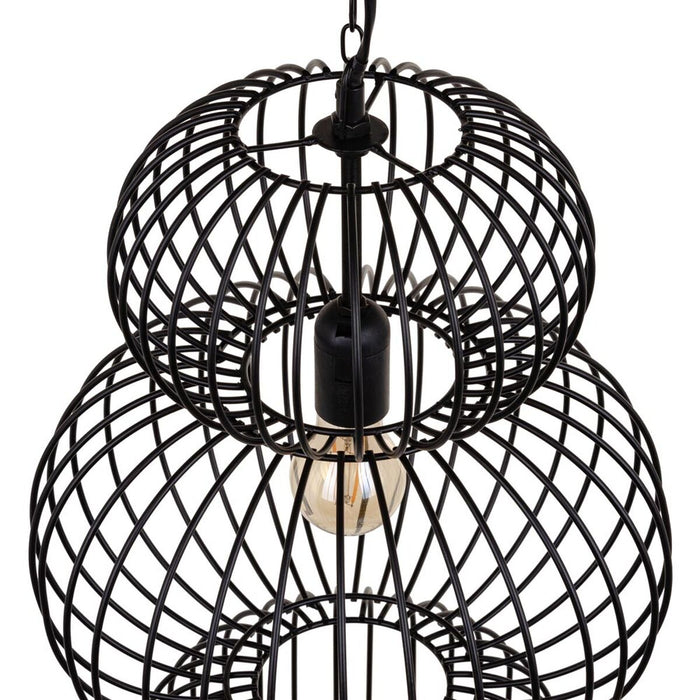 Lustră 34 x 34 x 70 cm Negru Fier Ø 34 cm