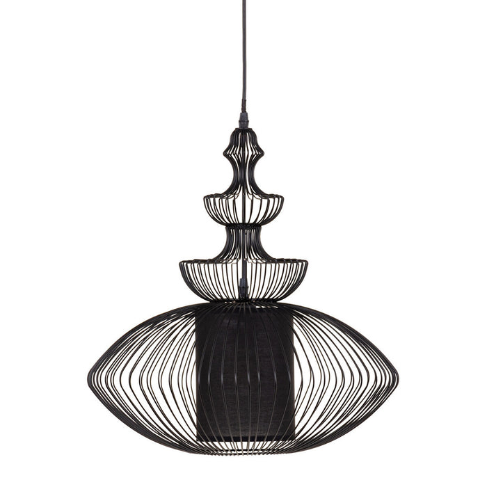 Lustră 44,5 x 44,5 x 49 cm Ø 44,5 cm Negru Fier