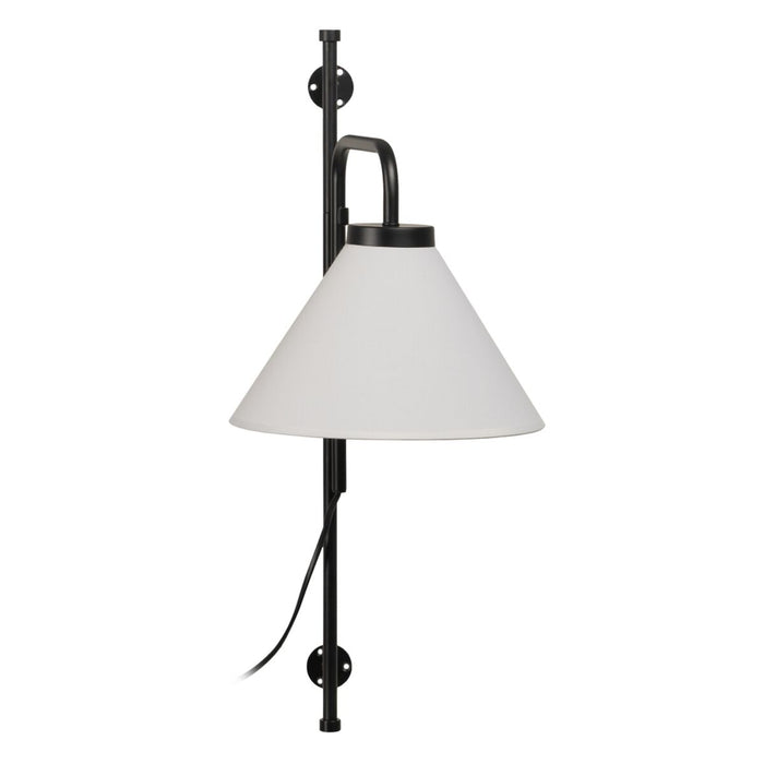 Lampă de Perete 25 x 37 x 60 cm Țesut Sintetic Negru Metal Modern