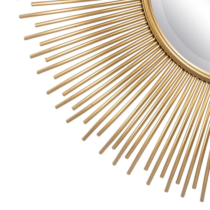 Oglindă de perete Auriu* Metal 80 x 6 x 80 cm