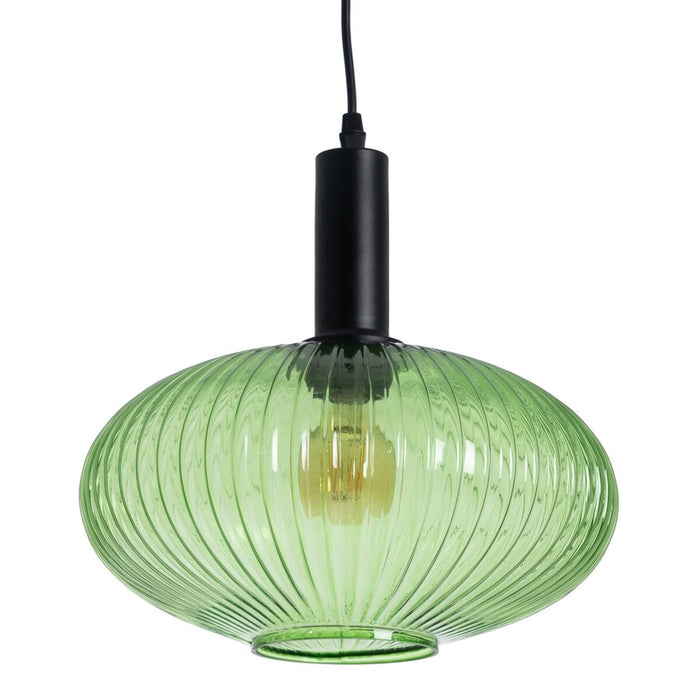 Lustră Geam Metal Verde 30 x 30 x 26 cm