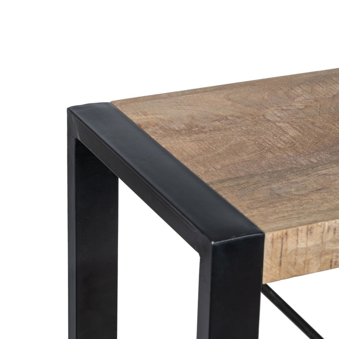 Raft MANGO 90 x 45 x 120 cm Natural Negru Lemn Fier