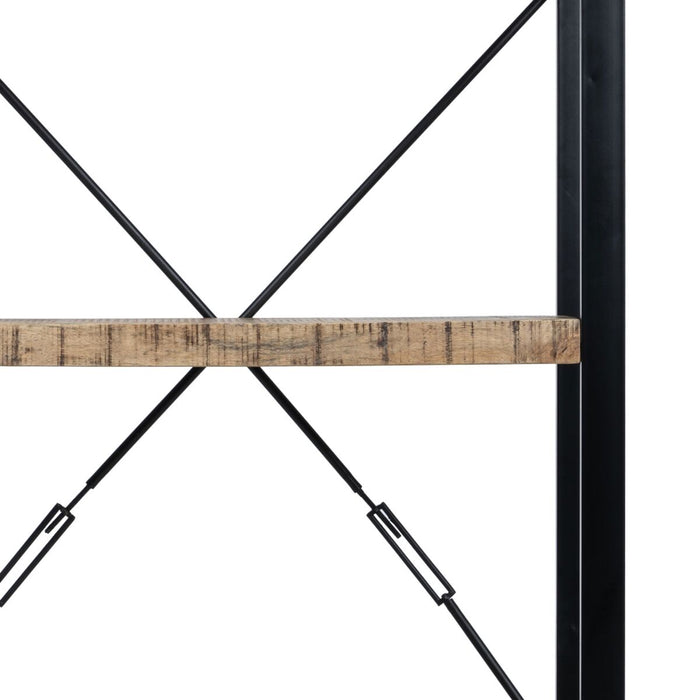 Raft MANGO 90 x 45 x 120 cm Natural Negru Lemn Fier