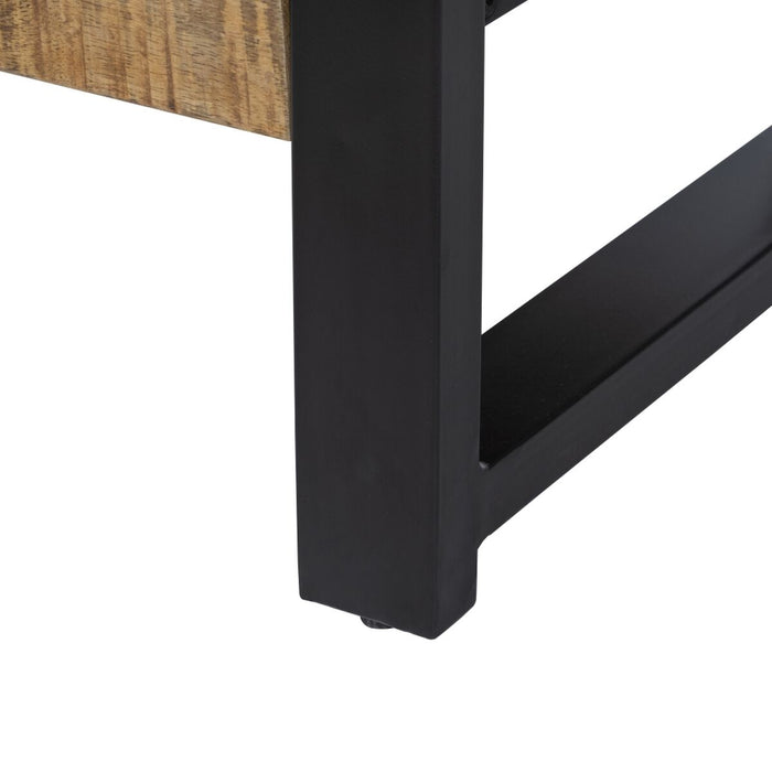 Raft MANGO 90 x 45 x 120 cm Natural Negru Lemn Fier