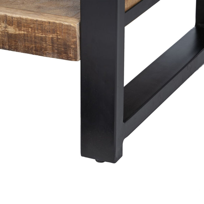 Servantă MARA Negru Natural Lemn Fier lemn și metal Lemn de mango 135 x 45 x 90 cm