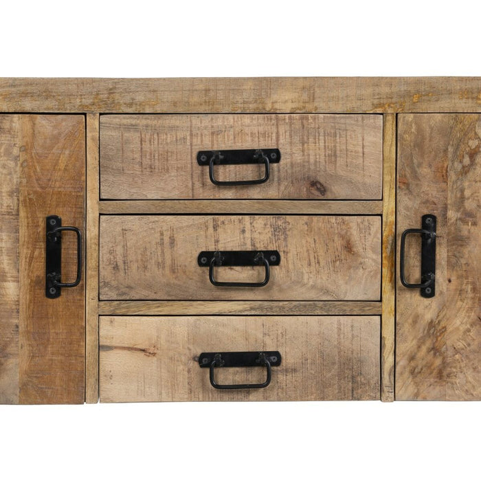 Servantă MARA Negru Natural Lemn Fier lemn și metal Lemn de mango 135 x 45 x 90 cm
