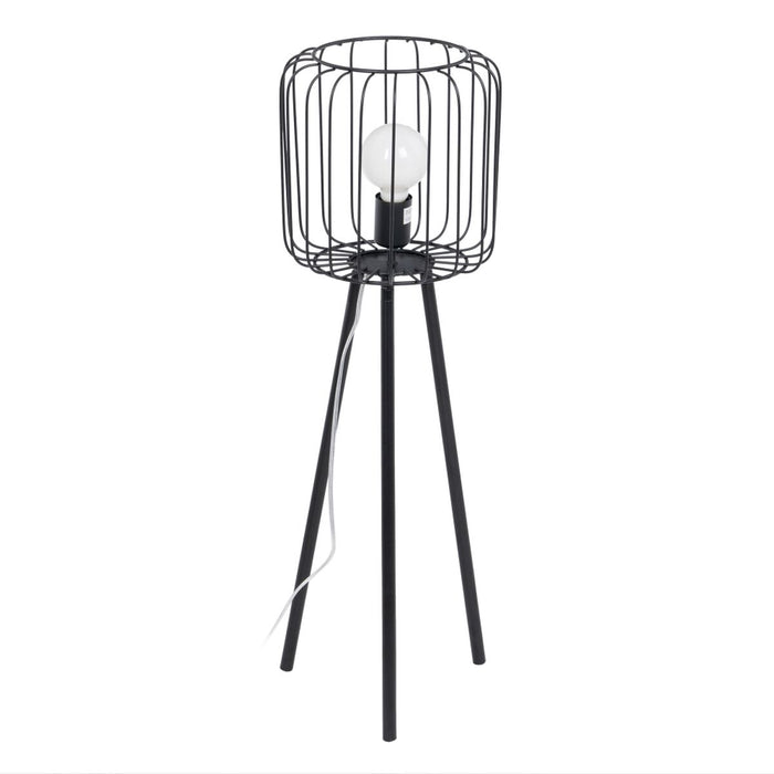 Lampă cu Picior Negru Metal 25 x 25 x 80 cm