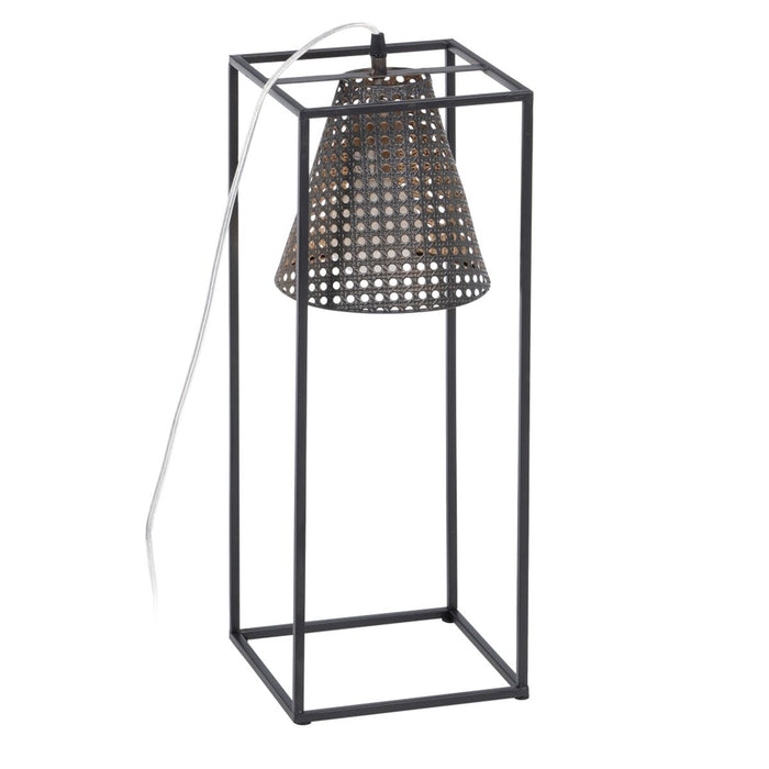 Lampă cu Picior Negru Auriu* Metal 20 x 20 x 57 cm