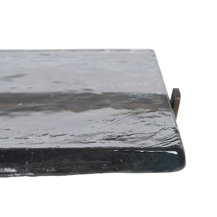 Masa laterală 41 x 31,5 x 49 cm Geam Auriu* Metal