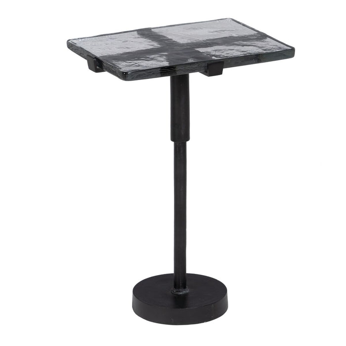 Masa laterală 41 x 32 x 59 cm Geam Negru Metal