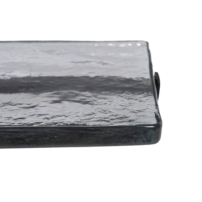 Masa laterală 41 x 32 x 59 cm Geam Negru Metal