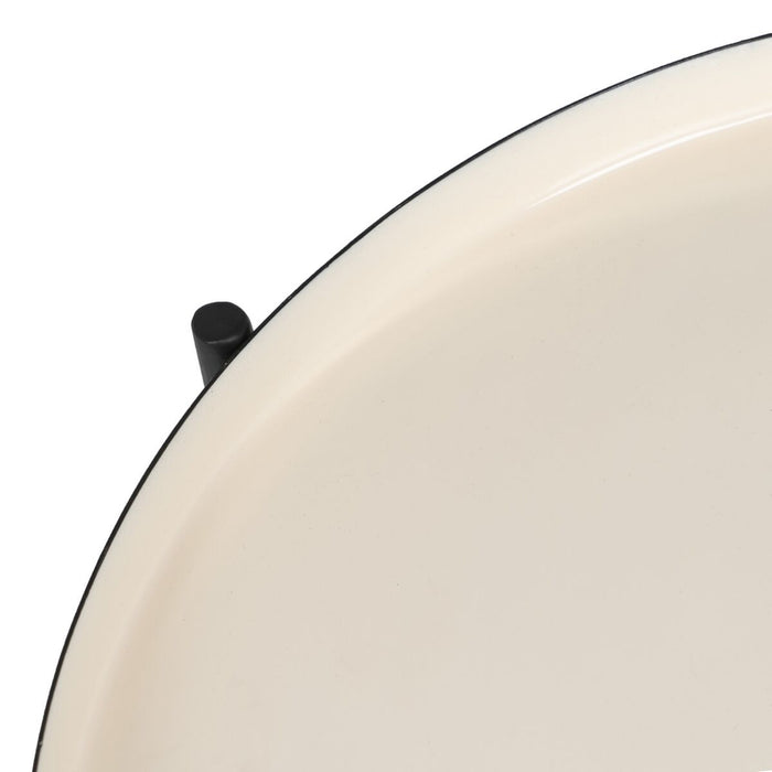Masa laterală 40,5 x 40,5 x 60,5 cm Negru Crem Fier