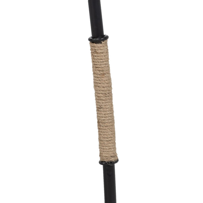Masa laterală 40,5 x 40,5 x 66 cm Natural Negru Lemn Fier
