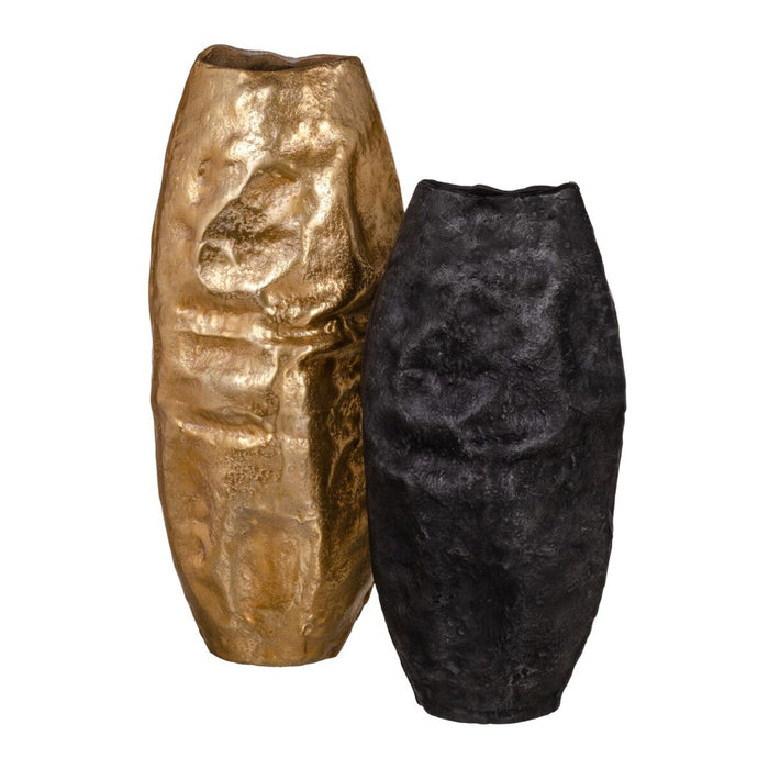 Vază 24 x 19 x 46 cm Gri Aluminiu