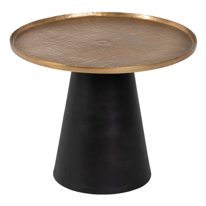 Masa laterală 59 x 59 x 46 cm Negru Auriu* Aluminiu