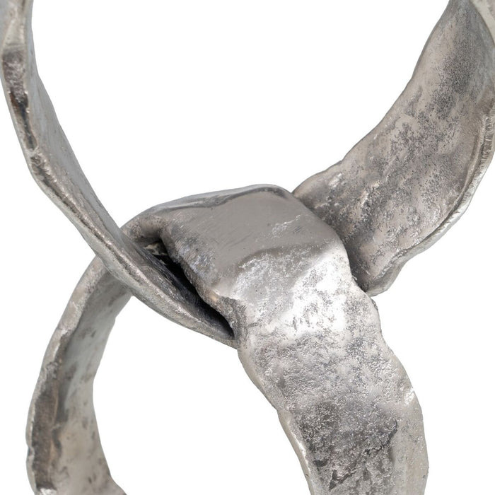 Figură Decorativă 21 x 15 x 63 cm Negru Argintiu