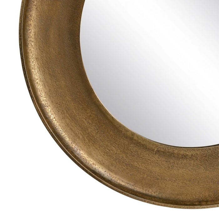 Oglindă de perete 87 x 87 cm Rotund Auriu* Aluminiu