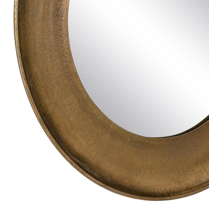 Oglindă de perete 87 x 87 cm Rotund Auriu* Aluminiu