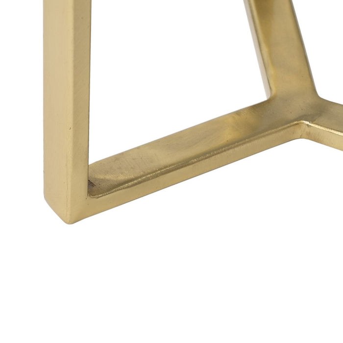 Masa laterală 28 x 28 x 53,5 cm Geam Auriu* Metal