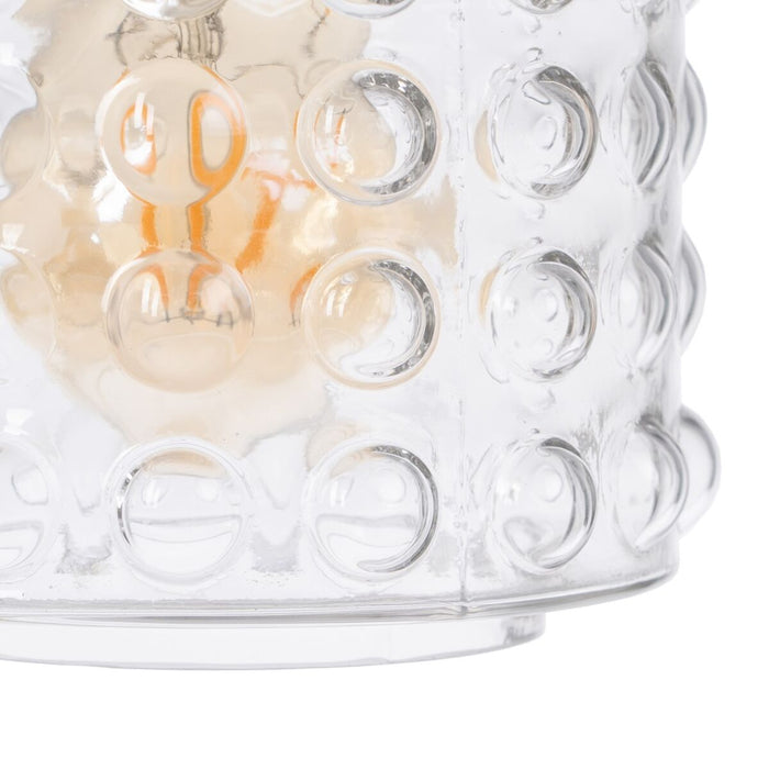 Lustră Geam Metal 12 x 12 x 23 cm