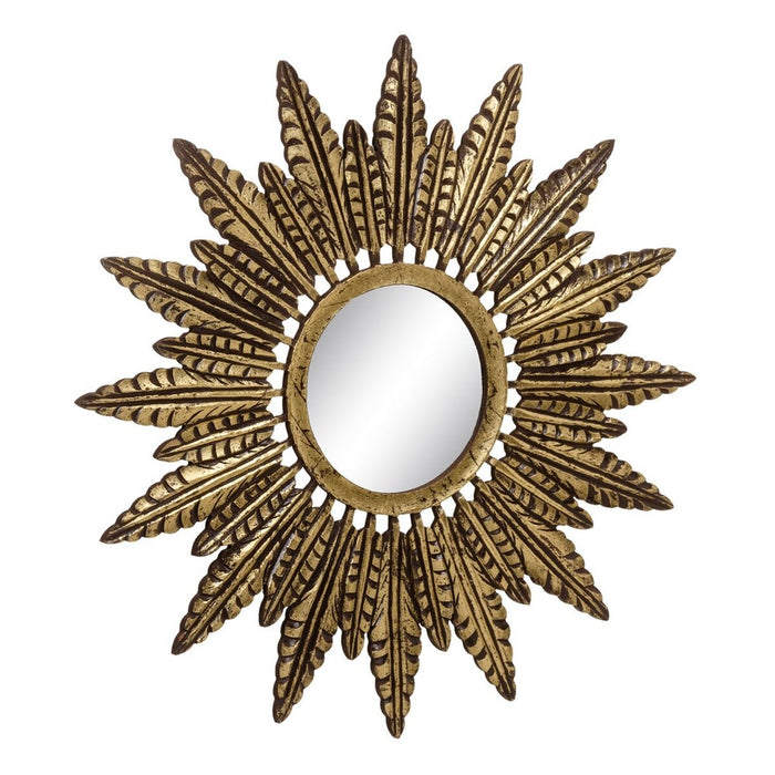 Oglindă de perete 90 x 1,75 x 90 cm Auriu* DMF