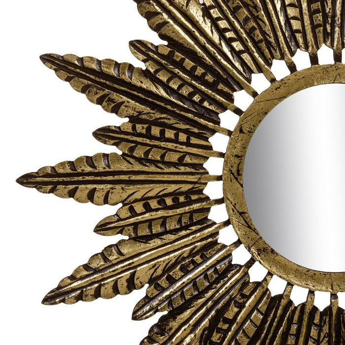 Oglindă de perete 90 x 1,75 x 90 cm Auriu* DMF