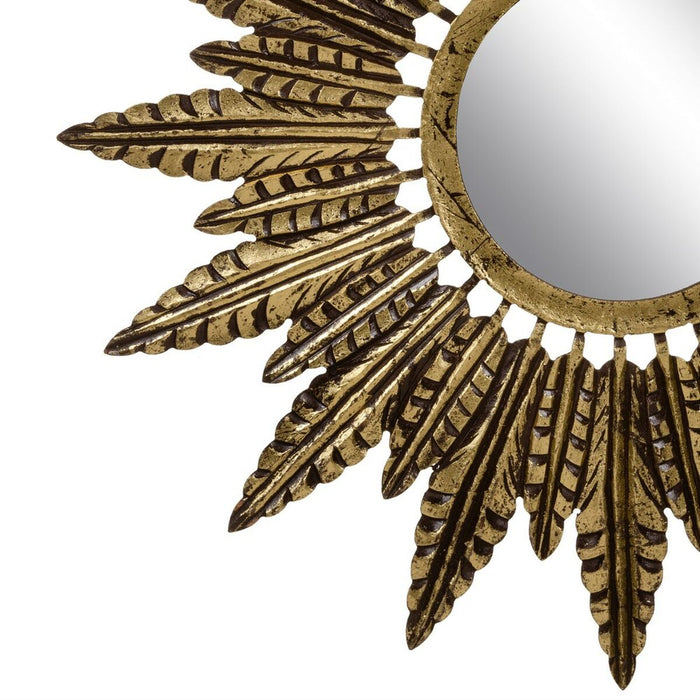 Oglindă de perete 90 x 1,75 x 90 cm Auriu* DMF