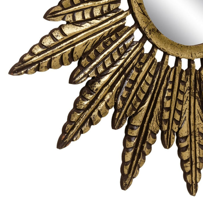 Oglindă de perete 90 x 1,75 x 90 cm Auriu* DMF