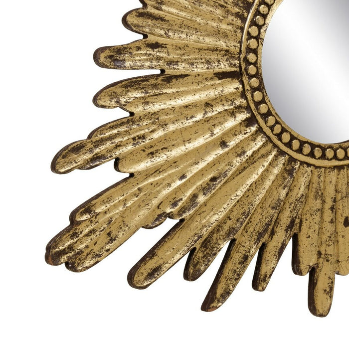 Oglindă de perete 90 x 1,75 x 90 cm Auriu* DMF