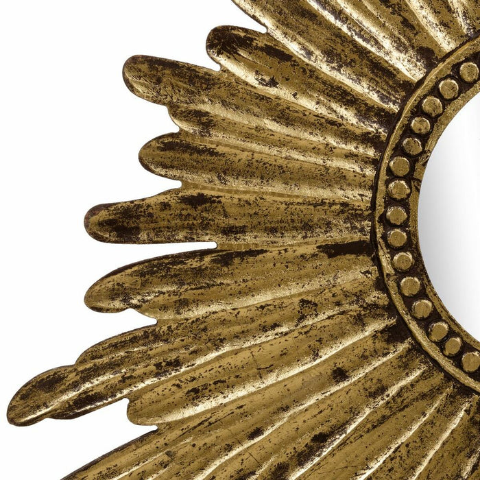 Oglindă de perete 90 x 1,75 x 90 cm Auriu* DMF