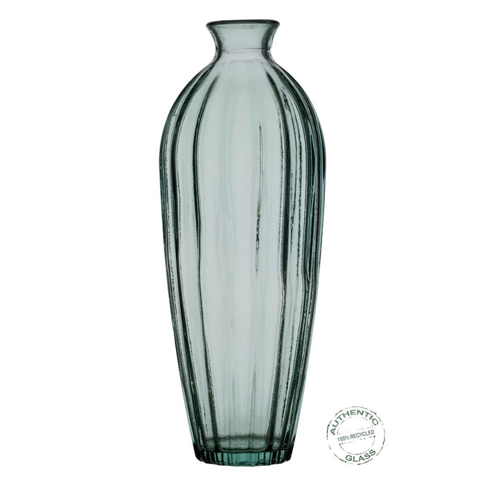 Vază sticlă reciclată Verde 12 x 12 x 29 cm