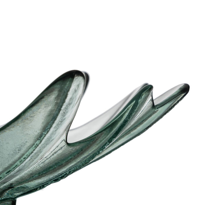 Decorațiune pentru Centrul Mesei 46 x 25 x 12 cm sticlă reciclată Verde