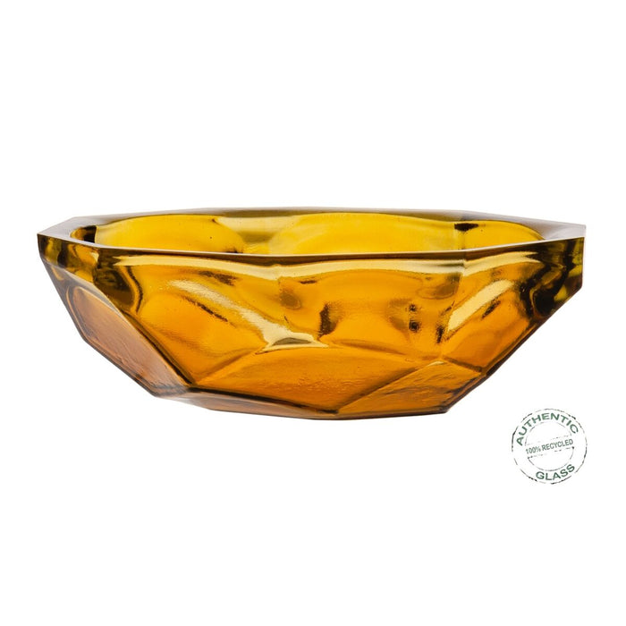 Ornament pentru Masă din Sticlă Reciclată Chihlimbar sticlă reciclată 25 x 25 x 8 cm