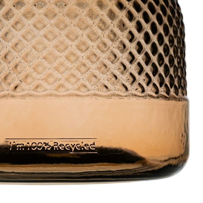 Vază sticlă reciclată 24 x 24 x 24 cm Karamelinė