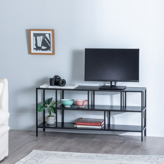Mobilă TV 120 x 32 x 55 cm Negru Oțel