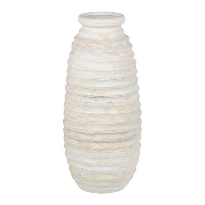 Vază Crem Ceramică 24 x 24 x 60 cm