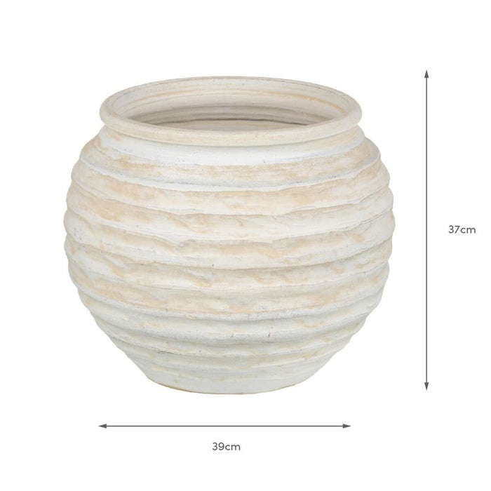Ghiveci Crem Ceramică 39 x 39 x 37 cm