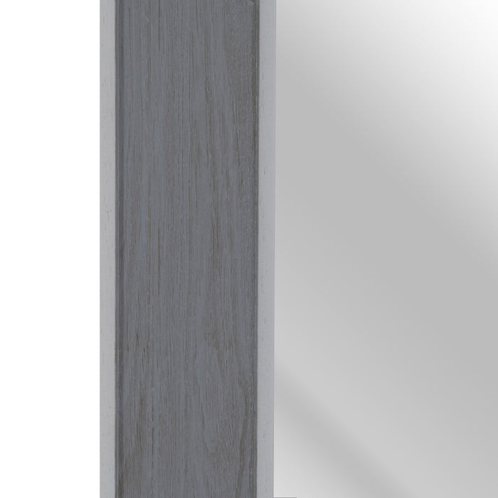 Oglindă 56 x 2 x 156 cm Gri Lemn Alb