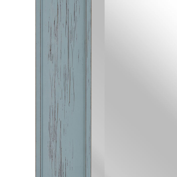 Oglindă de perete 56 x 2 x 126 cm Albastru Lemn