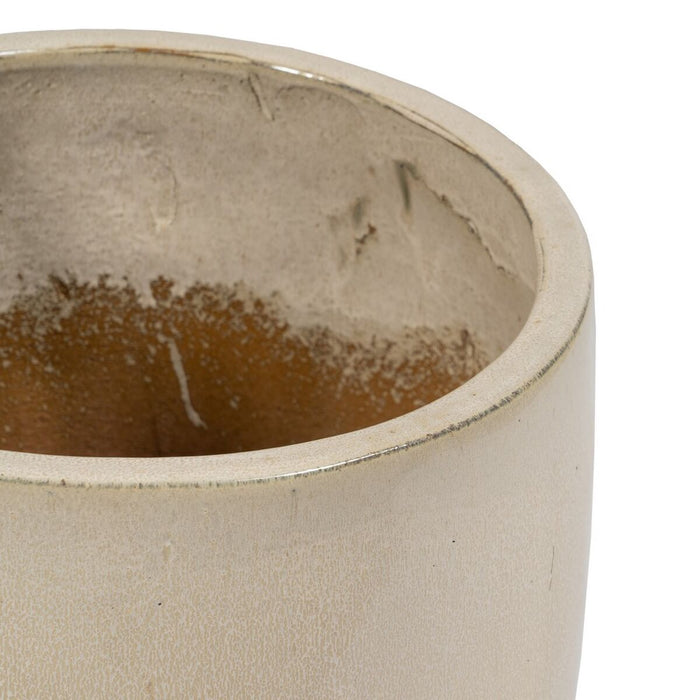 Vază Crem Ceramică 52 x 52 x 80 cm (2 Unități)