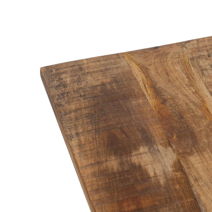 Set de 2 mese Negru Natural Metal Fier Lemn de mango 50 x 50 x 50 cm (2 Unități)