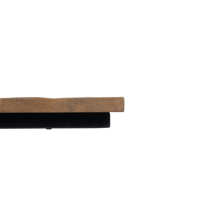 Set de 2 mese Negru Natural Metal Fier Lemn de mango 50 x 50 x 50 cm (2 Unități)