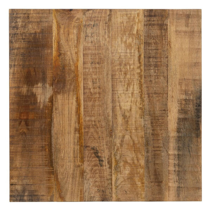 Set de 2 mese Negru Natural Metal Fier Lemn de mango 50 x 50 x 50 cm (2 Unități)